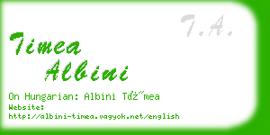 timea albini business card